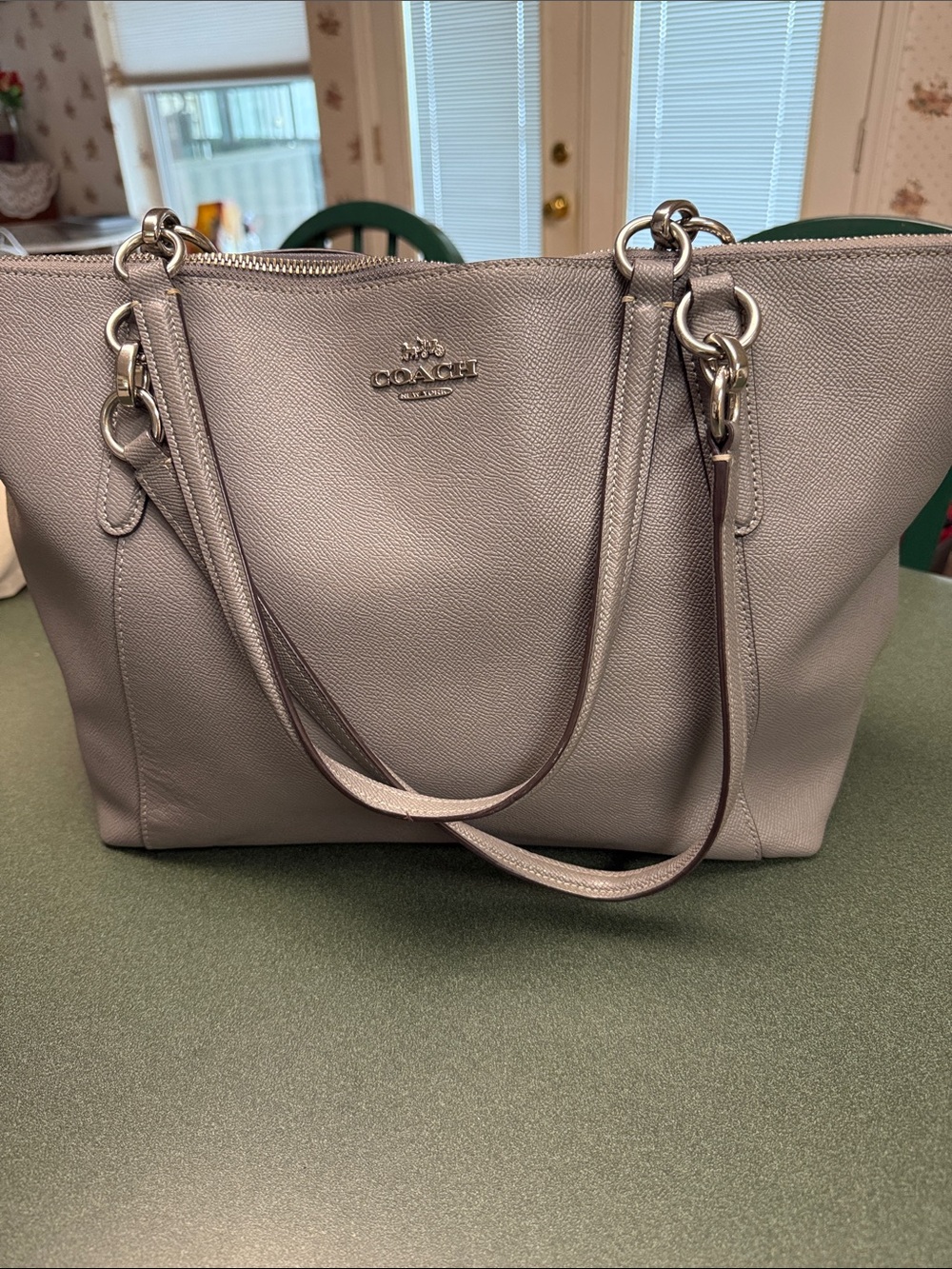 Coach Tote in Light Gray